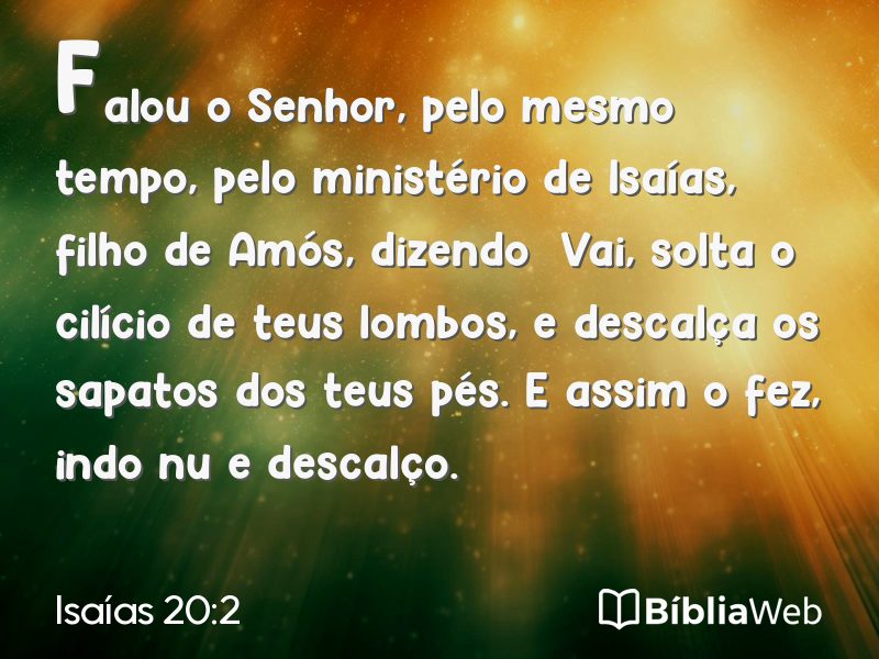 Isaías 20:2 em imagem para compartilhar