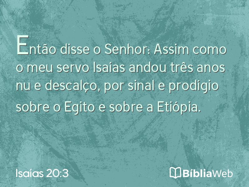 Isaías 20:3 em imagem para compartilhar