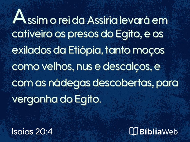 Isaías 20:4 em imagem para compartilhar