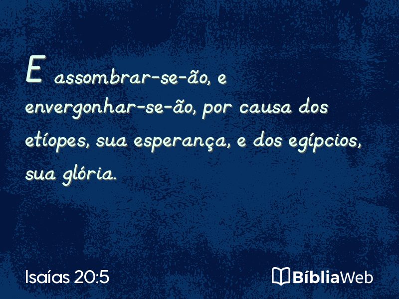 Isaías 20:5 em imagem para compartilhar