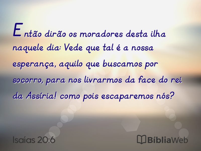 Isaías 20:6 em imagem para compartilhar