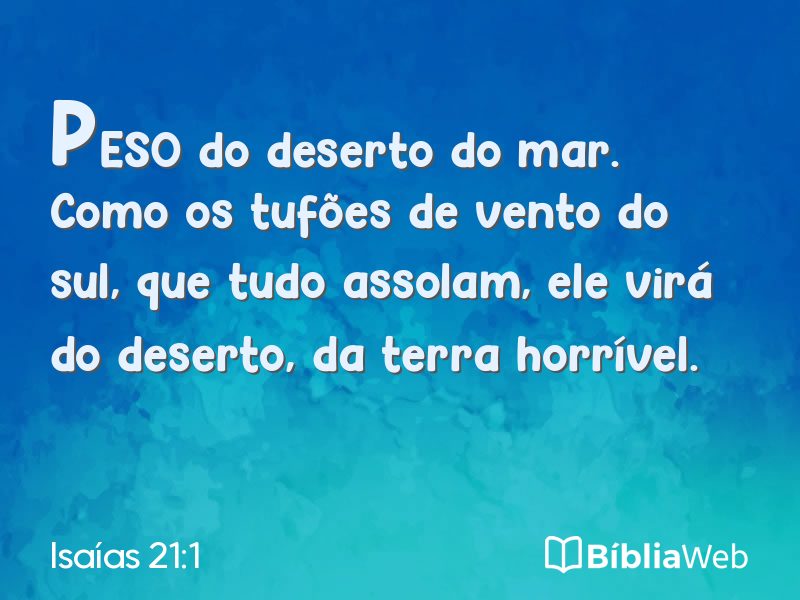 Isaías 21:1 em imagem para compartilhar