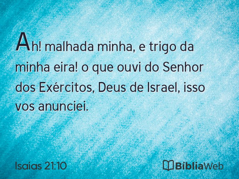 Isaías 21:10 em imagem para compartilhar