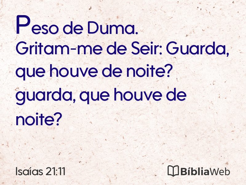 Isaías 21:11 em imagem para compartilhar