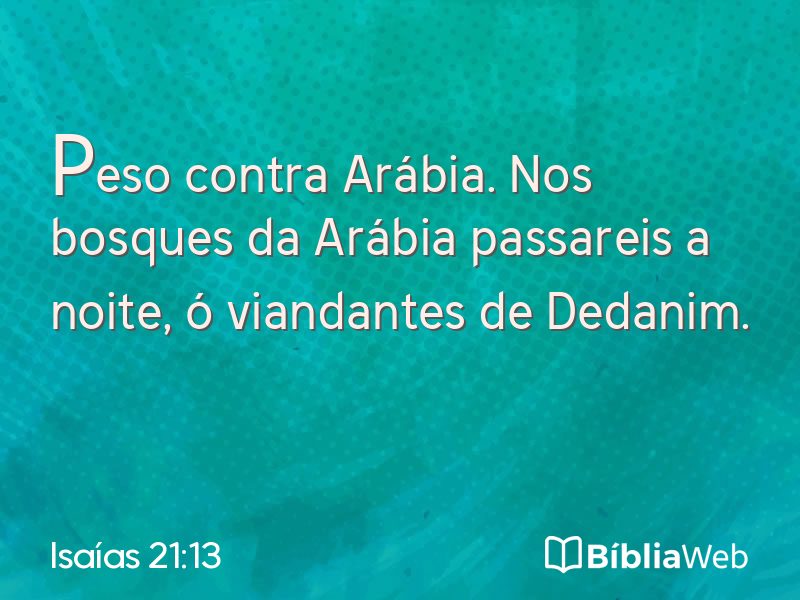 Isaías 21:13 em imagem para compartilhar