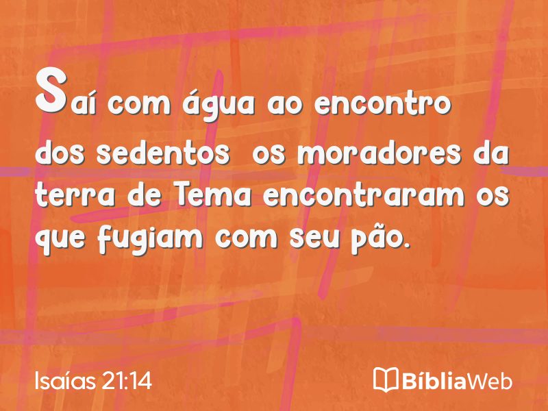 Isaías 21:14 em imagem para compartilhar