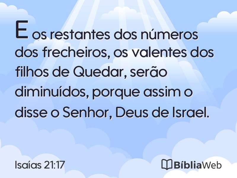 Isaías 21:17 em imagem para compartilhar