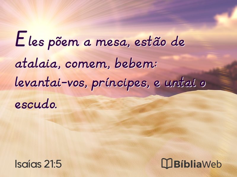 Isaías 21:5 em imagem para compartilhar