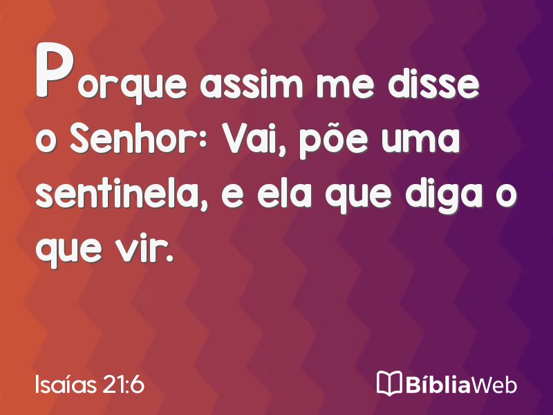 Isaías 21:6 em imagem para compartilhar