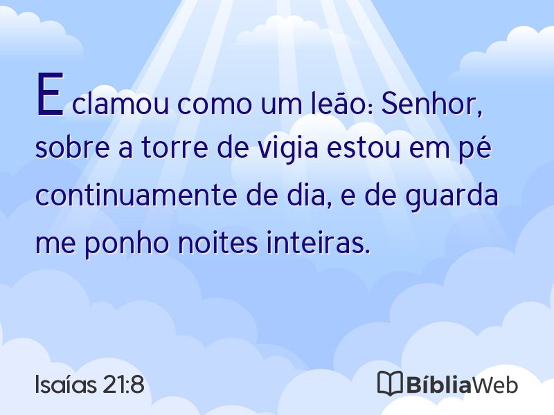 Isaías 21:8 em imagem para compartilhar
