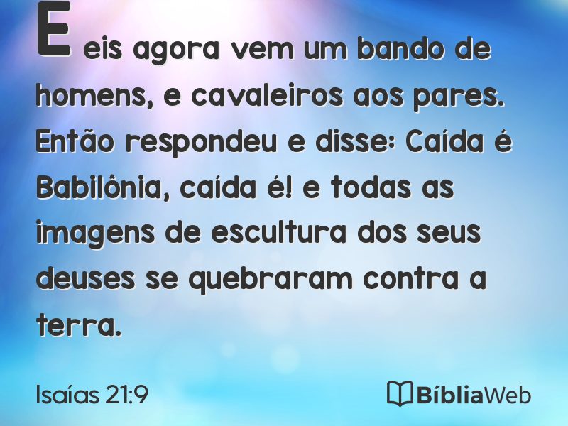 Isaías 21:9 em imagem para compartilhar