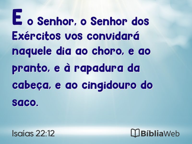 Isaías 22:12 em imagem para compartilhar