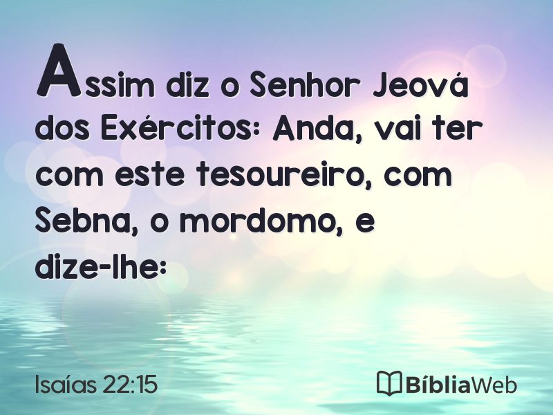 Isaías 22:15 em imagem para compartilhar