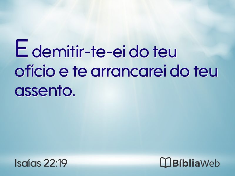 Isaías 22:19 em imagem para compartilhar
