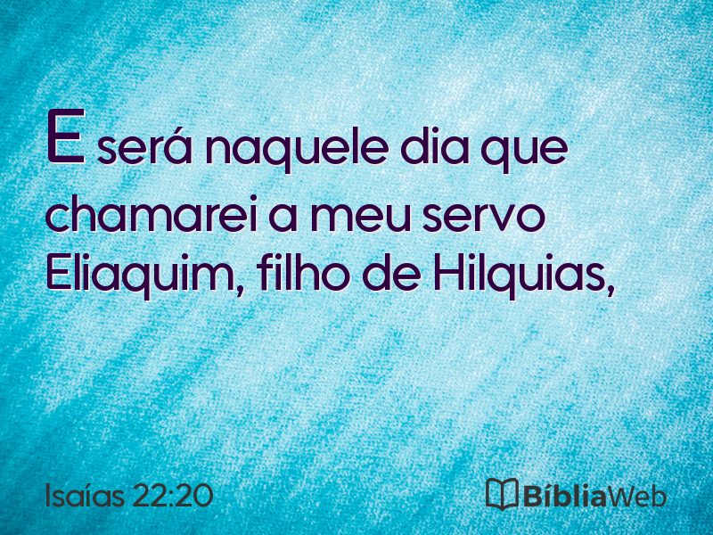 Isaías 22:20 em imagem para compartilhar