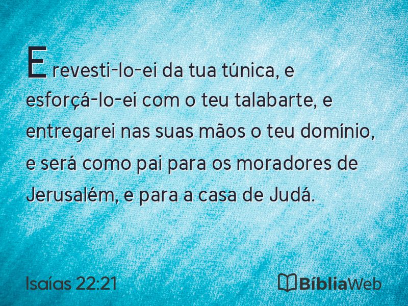 Isaías 22:21 em imagem para compartilhar