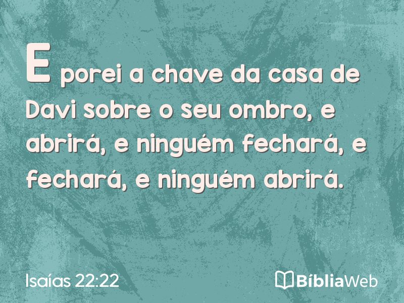 Isaías 22:22 em imagem para compartilhar
