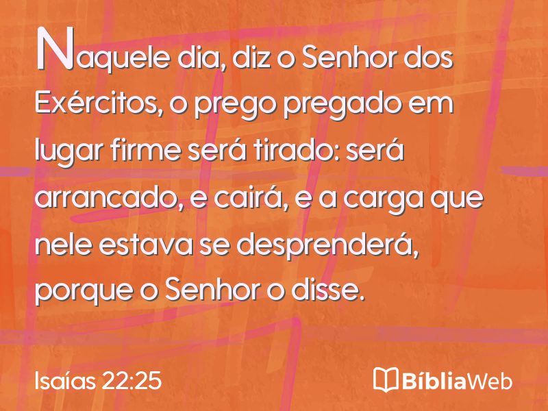 Isaías 22:25 em imagem para compartilhar