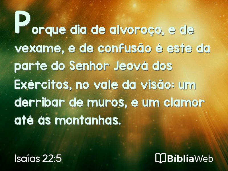 Isaías 22:5 em imagem para compartilhar