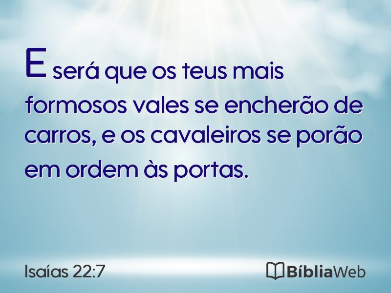 Isaías 22:7 em imagem para compartilhar