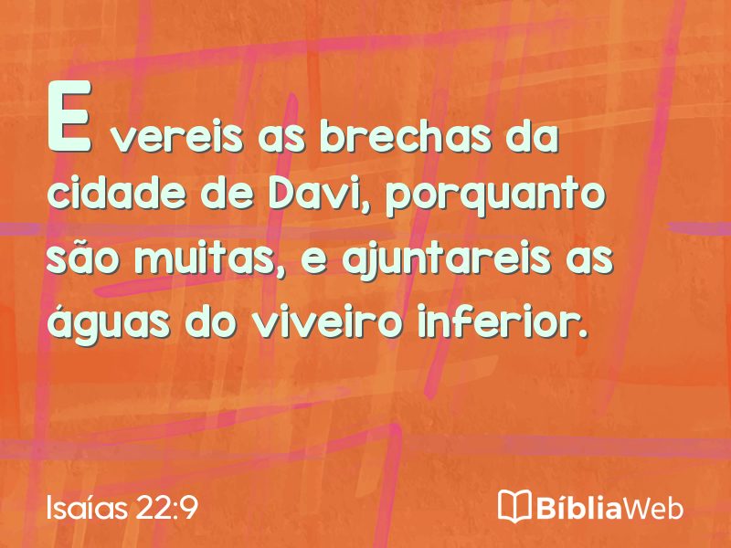 Isaías 22:9 em imagem para compartilhar