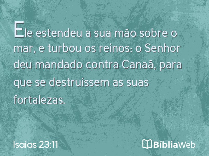 Isaías 23:11 em imagem para compartilhar