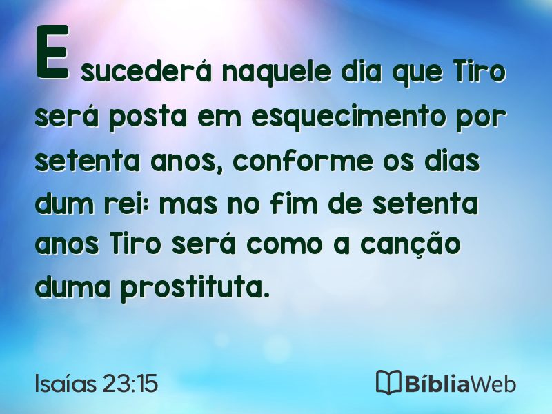 Isaías 23:15 em imagem para compartilhar