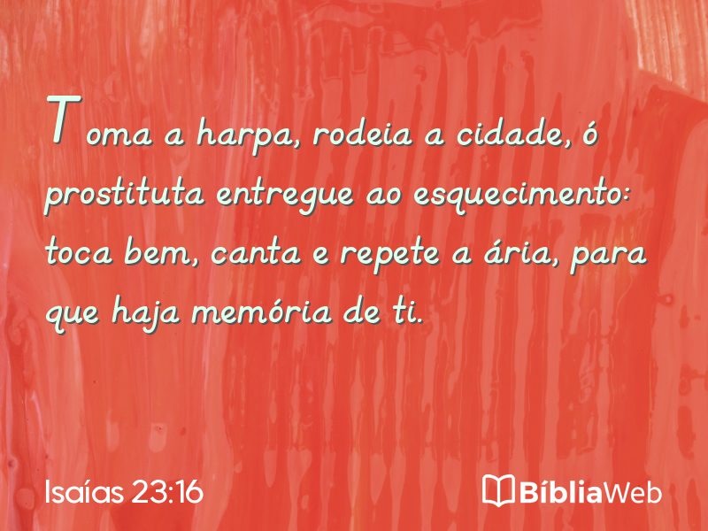 Isaías 23:16 em imagem para compartilhar