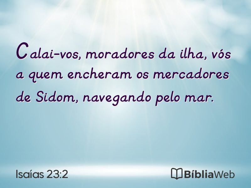 Isaías 23:2 em imagem para compartilhar
