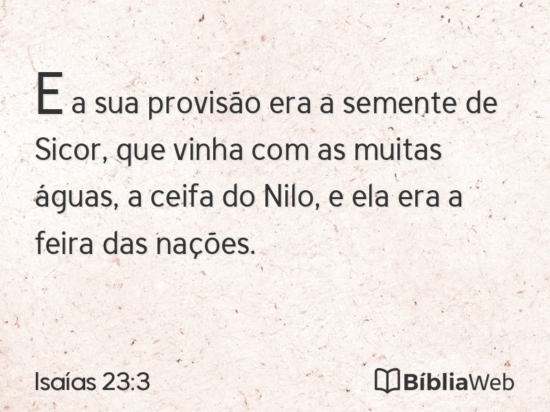 Isaías 23:3 em imagem para compartilhar