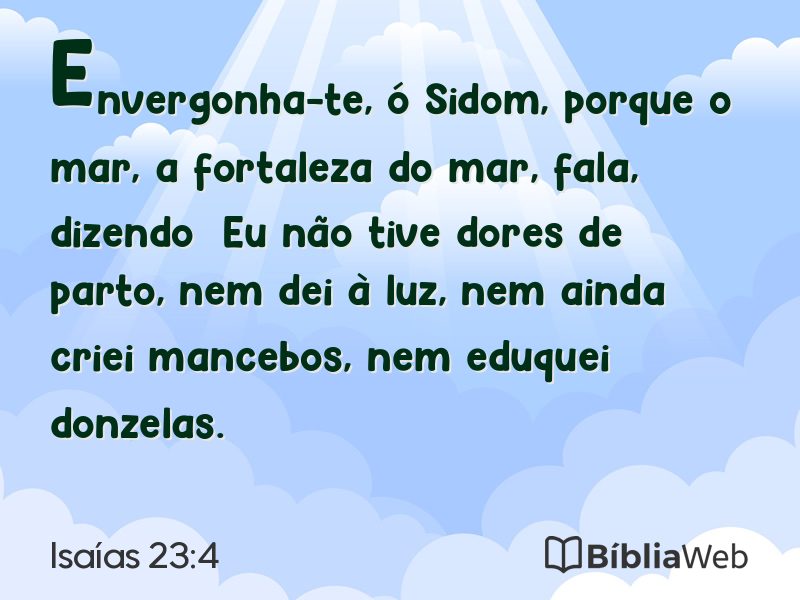 Isaías 23:4 em imagem para compartilhar
