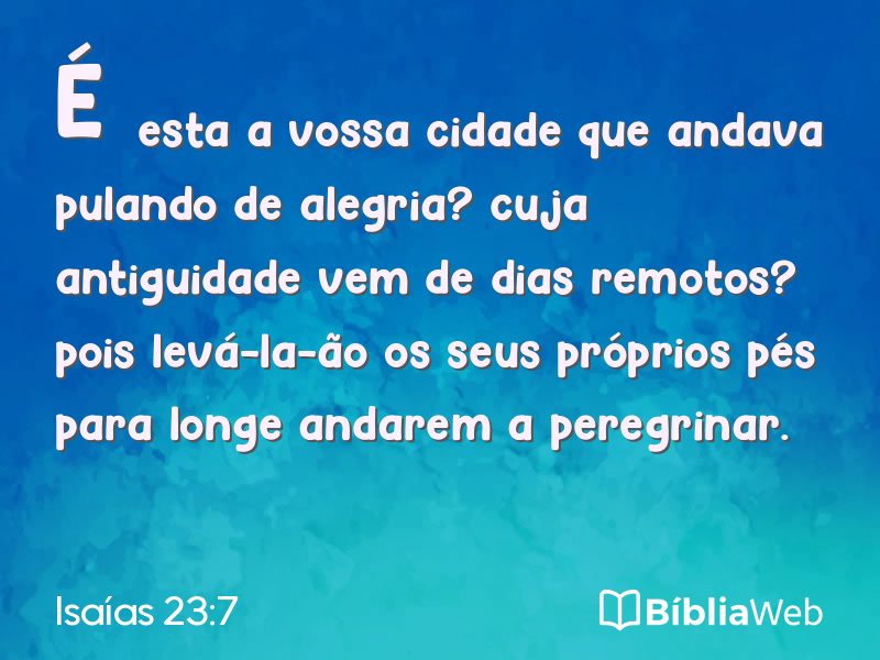 Isaías 23:7 em imagem para compartilhar