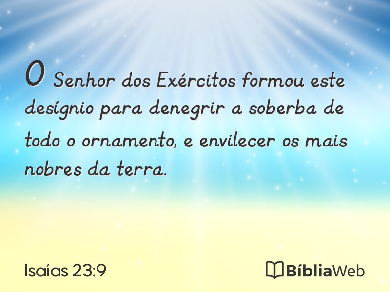 Isaías 23:9 em imagem para compartilhar