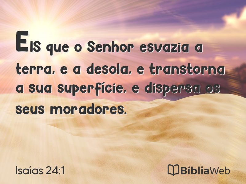 Isaías 24:1 em imagem para compartilhar