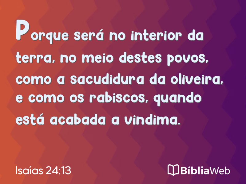 Isaías 24:13 em imagem para compartilhar