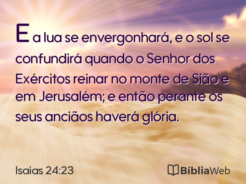 Isaías 24:23 em imagem para compartilhar