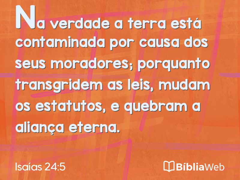 Isaías 24:5 em imagem para compartilhar