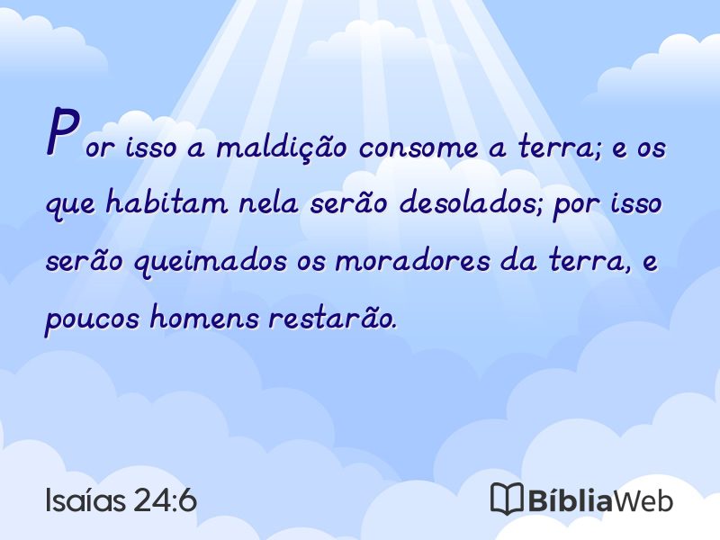 Isaías 24:6 em imagem para compartilhar