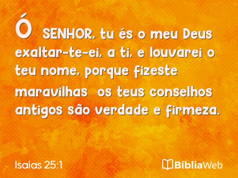Isaías 25:1 em imagem para compartilhar