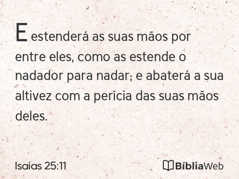 Isaías 25:11 em imagem para compartilhar