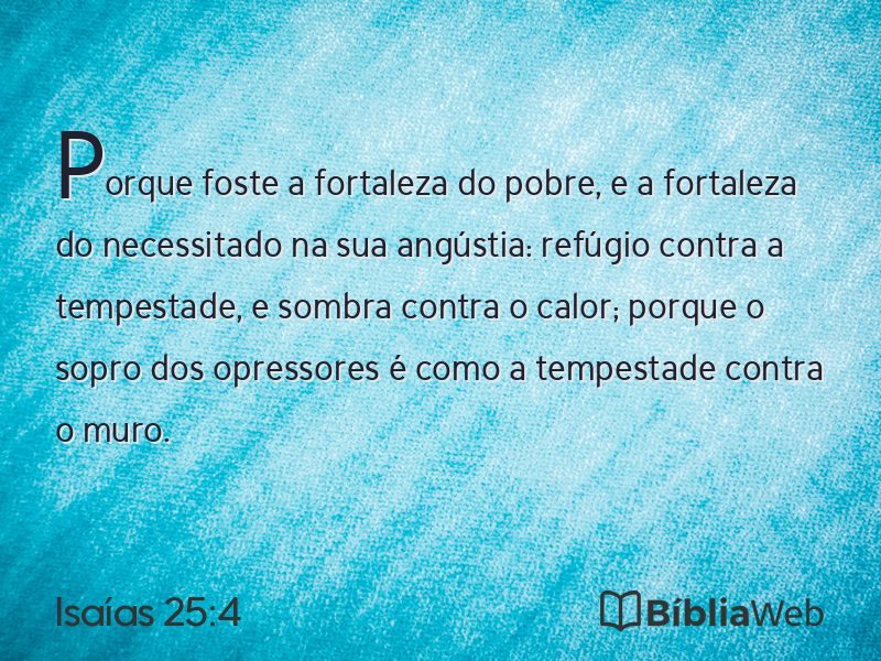 Isaías 25:4 em imagem para compartilhar