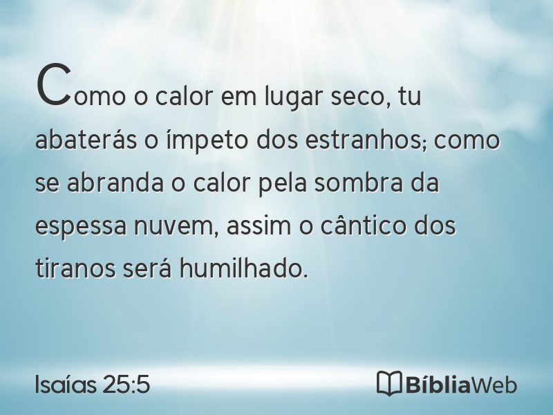 Isaías 25:5 em imagem para compartilhar