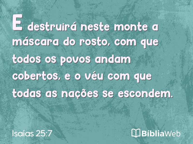 Isaías 25:7 em imagem para compartilhar
