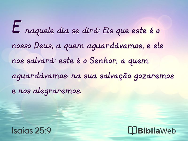 Isaías 25:9 em imagem para compartilhar