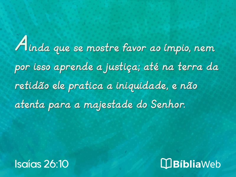 Isaías 26:10 em imagem para compartilhar