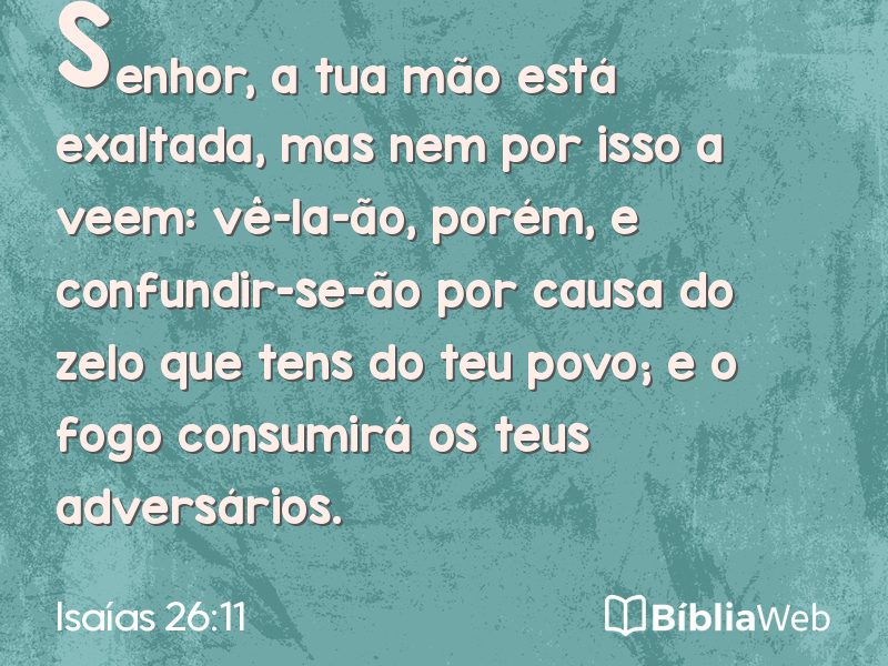 Isaías 26:11 em imagem para compartilhar