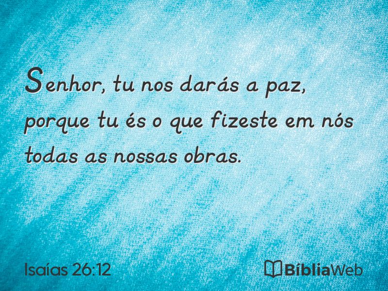 Isaías 26:12 em imagem para compartilhar