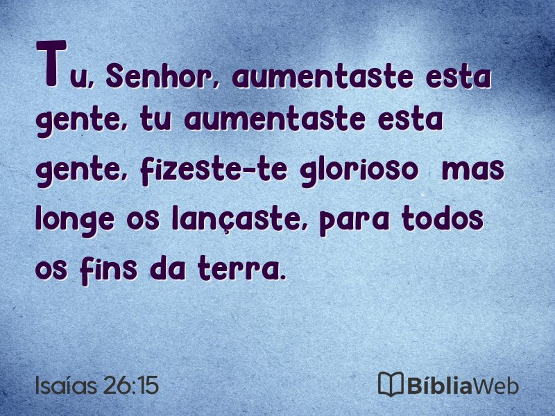 Isaías 26:15 em imagem para compartilhar