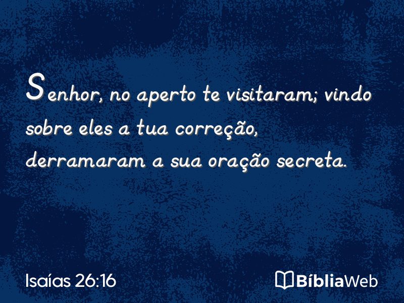Isaías 26:16 em imagem para compartilhar