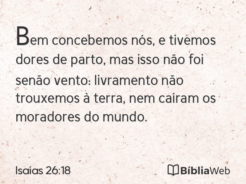 Isaías 26:18 em imagem para compartilhar